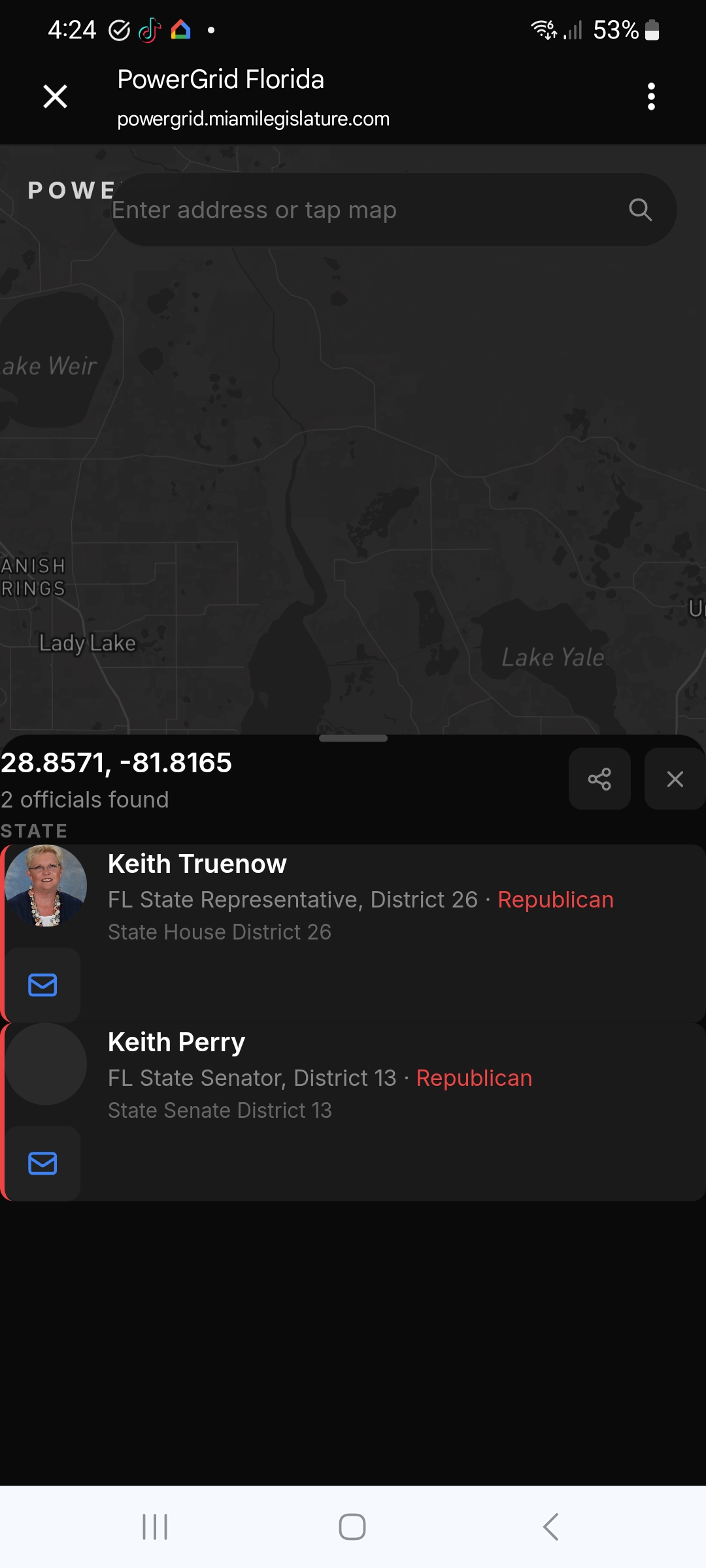PowerGrid — representative name and contact information